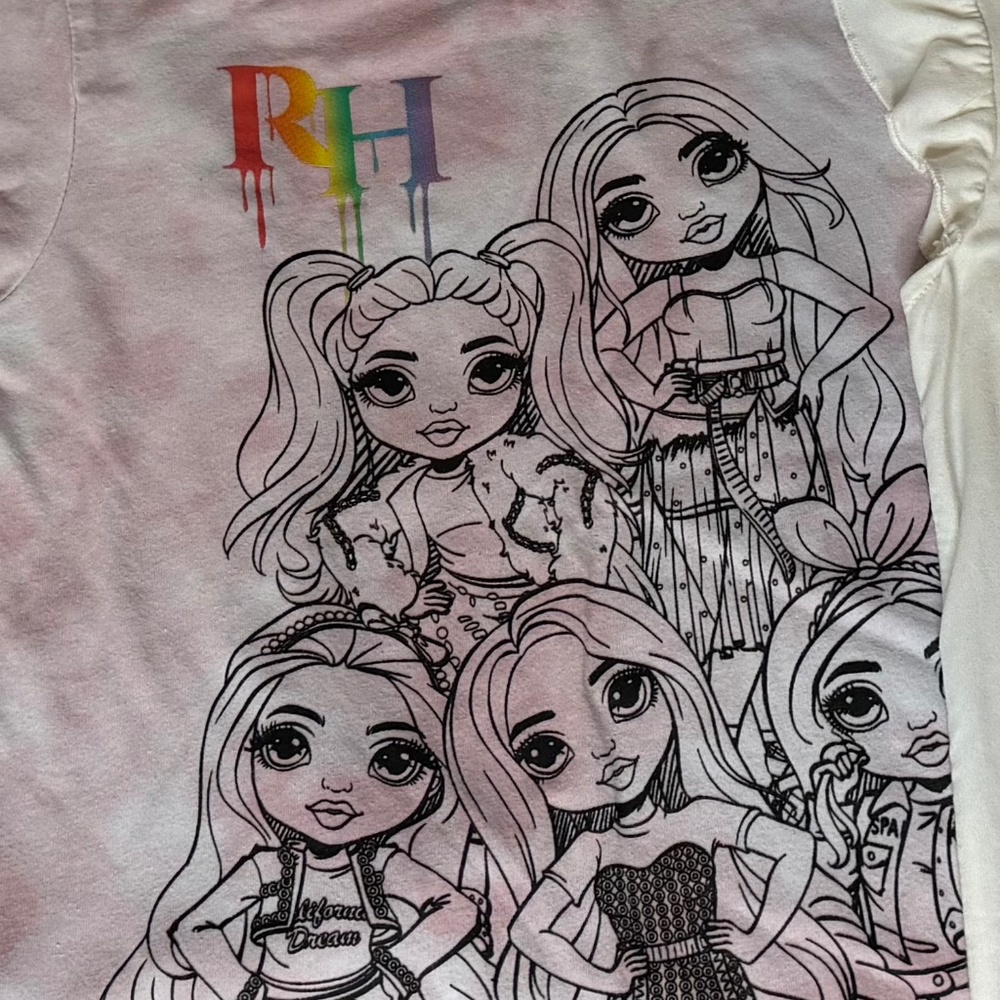 Girls pastel bundle: 2 Tshirts & 1 Short Pant sizes 5/6 &  7
